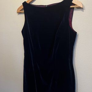 Purple Velvet MINI Laundry dress by Shelli Segal women's size 4